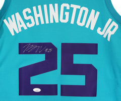 P.J. Washington Charlotte Hornets Signed Autographed Teal #25 Jersey JSA COA
