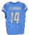 Amon-Ra St. Brown Detroit Lions Signed Autographed Blue #14 Custom Jersey Beckett Witness Certification