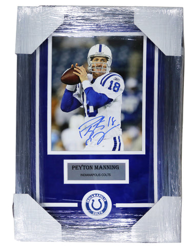 Peyton Manning Indianapolis Colts Signed Autographed 8" x 10" Framed Photo PRO-Cert COA