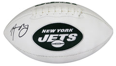 Aaron Rodgers New York Jets Signed Autographed White Panel Logo Football PRO-Cert COA