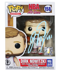 Dirk Nowitzki Dallas Mavericks Signed Autographed NBA All Star FUNKO POP #158 Vinyl Figure PRO-Cert COA