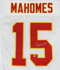 Patrick Mahomes Kansas City Chiefs Signed Autographed White #15 Custom Jersey PAAS COA