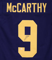 J.J. McCarthy Michigan Wolverines Signed Autographed Blue #9 Custom Jersey PAAS COA