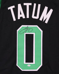 Jayson Tatum Boston Celtics Signed Autographed Black #0 Custom Jersey PAAS COA