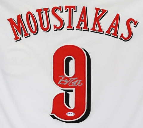 Mike Moustakas Cincinnati Reds Signed Autographed White #9 Jersey PSA COA