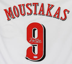 Mike Moustakas Cincinnati Reds Signed Autographed White #9 Jersey PSA COA