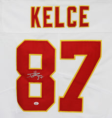 Travis Kelce Kansas City Chiefs Signed Autographed White #87 Jersey PAAS COA