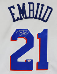 Joel Embiid Philadelphia 76ers Signed Autographed White #21 Jersey PAAS COA