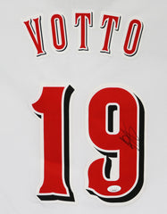 Joey Votto Cincinnati Reds Signed Autographed White #19 Jersey JSA COA
