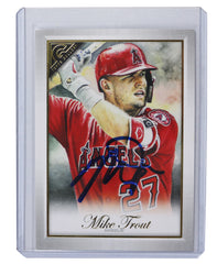 Mike Trout Los Angeles Angels Signed Autographed 2019 Topps Gallery #105 Baseball Card PRO-Cert COA