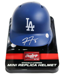 Freddie Freeman Los Angeles Dodgers Signed Autographed Matte Blue Mini Batting Helmet PAAS COA