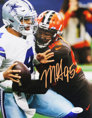 Myles Garrett Cleveland Browns Signed Autographed 8" x 10" Sack Photo JSA COA