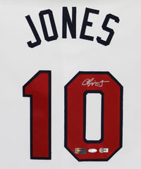 Chipper Jones Atlanta Braves Signed Autographed White #10 Jersey Steiner COA