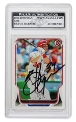 Bryce Harper Washington Nationals Signed Autographed 2014 Bowman #200 Baseball Card PAAS Certified