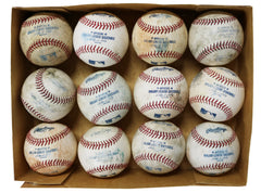 One Dozen Rawlings Official Major League Used MLB Baseballs - Poor Condition