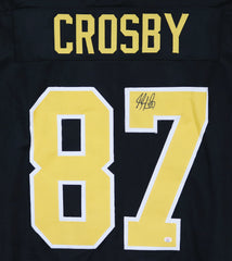 Sidney Crosby Pittsburgh Penguins Signed Autographed Black #87 Custom Jersey PAAS COA