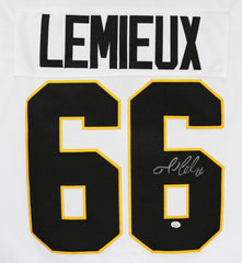 Mario Lemieux Pittsburgh Penguins Signed Autographed White #66 Jersey PAAS COA