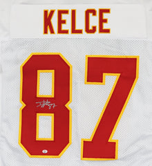 Travis Kelce Kansas City Chiefs Signed Autographed White #87 Custom Jersey PAAS COA