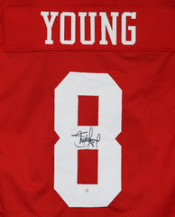 Steve Young San Francisco 49ers Signed Autographed Red #8 Custom Jersey PAAS COA