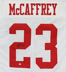 Christian McCaffrey San Francisco 49ers Signed Autographed White #23 Custom Jersey PAAS COA