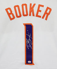 Devin Booker Phoenix Suns Signed Autographed White #1 Jersey PAAS COA