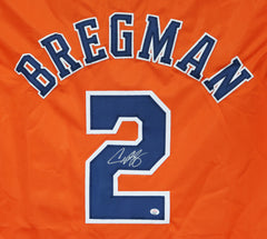 Alex Bregman Houston Astros Signed Autographed Orange #2 Custom Jersey PAAS COA