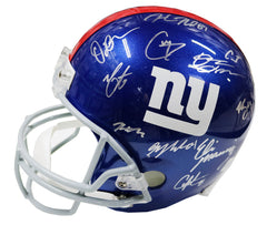 New York Giants 2016 Team Signed Autographed Riddell Full Size NFL Replica Helmet PAAS Letter COA Manning Beckham Cruz