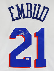 Joel Embiid Philadelphia 76ers Signed Autographed White #21 Jersey PAAS COA