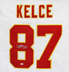 Travis Kelce Kansas City Chiefs Signed Autographed White #87 Jersey PAAS COA