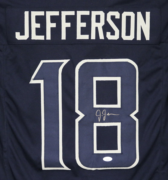 Justin Jefferson Autographed Minnesota (White #18) Custom Jersey - Bec –  Palm Beach Autographs LLC