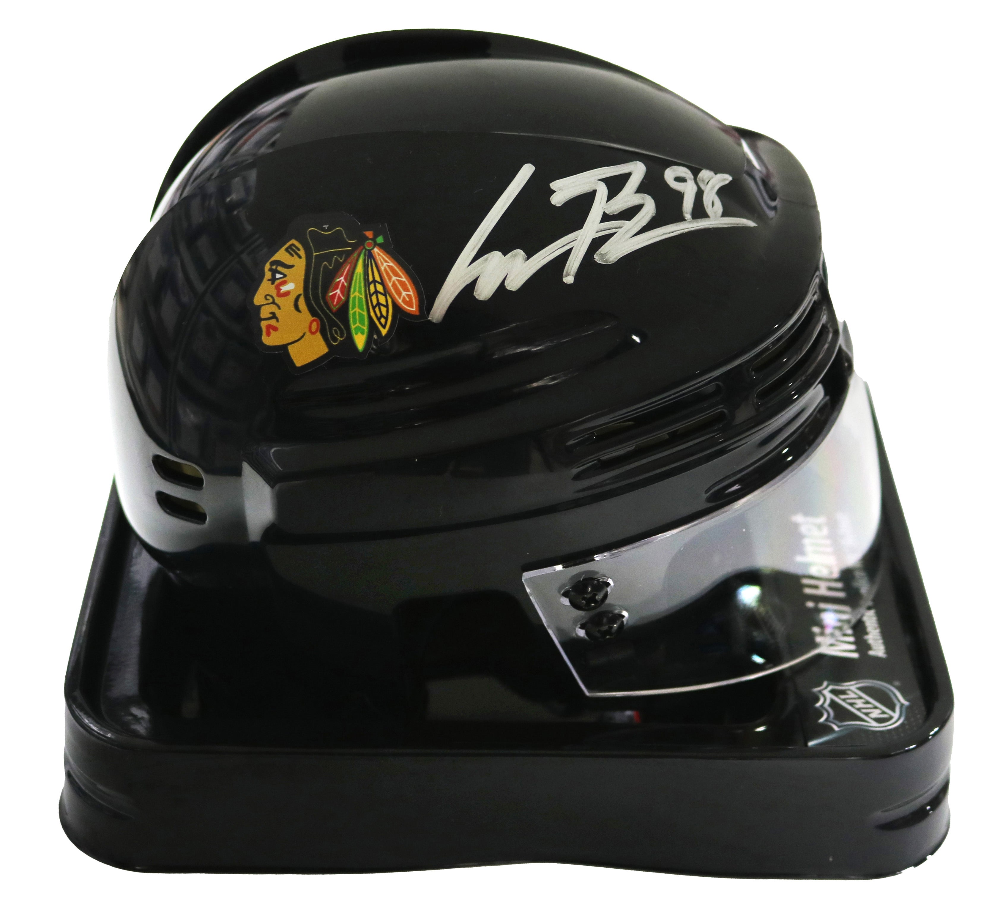 blackhawks motorcycle helmet Chicago Slingshots making design that mimics an actual hockey helmet while delivering genuine warmth and comfort Connor Bedard Chicago Blackhawks Signed