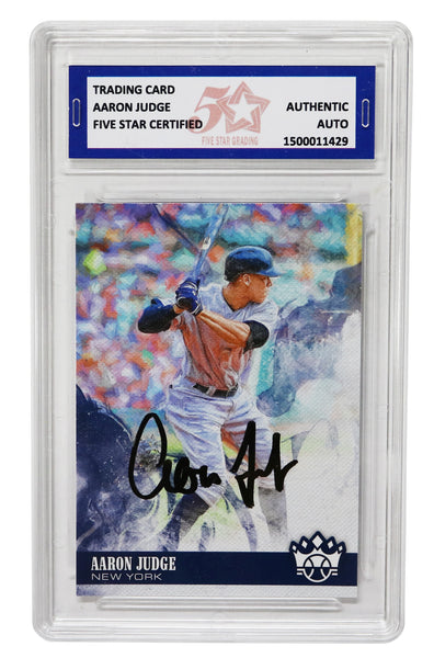 Aaron Judge New York Yankees Signed Autographed 2018 Panini Diamond Kings  #80 Baseball Card Five Star Grading Certified