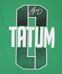 Jayson Tatum Boston Celtics Signed Autographed Green #0 Warm Up Jersey PAAS COA