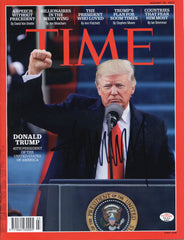Donald Trump Signed Autographed 45th President of the United States TIME Magazine PAAS COA