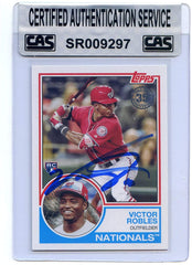 Victor Robles Washington Nationals Signed Autographed 2018 Topps #83-85 35th Anniversary Rookie Baseball Card CAS Certified