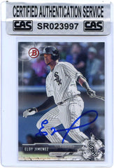 Eloy Jimenez Chicago White Sox Signed Autographed 2017 Bowman Draft #BD-72 Baseball Card CAS Certified