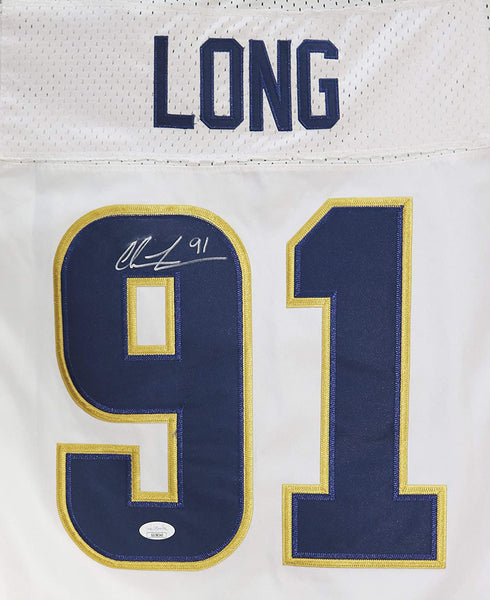 Chris Long St. Louis Rams Signed Autographed White #94 Jersey JSA COA –