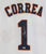 Carlos Correa Houston Astros Signed Autographed White #1 Jersey Beckett COA