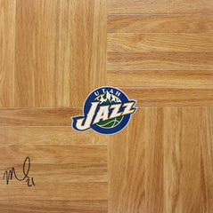 Morris Almond Utah Jazz Signed Autographed Basketball Floorboard