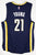 Thaddeus Young Indiana Pacers Signed Autographed Blue #21 Jersey JSA COA