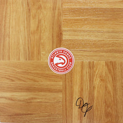 Damian Jones Atlanta Hawks Signed Autographed Basketball Floorboard