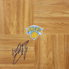 Wayne Ellington New York Knicks Signed Autographed Basketball Floorboard