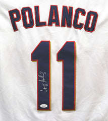 Jorge Polanco Minnesota Twins Signed Autographed White #11 Jersey JSA COA