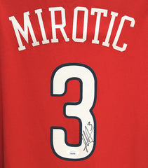 Nikola Mirotic New Orleans Pelicans Signed Autographed Red #3 Jersey JSA COA