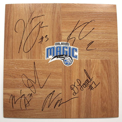 Orlando Magic 2013-14 Team Signed Autographed Basketball Floorboard Victor Oladipo