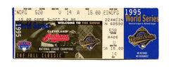 1995 World Series Game 3 Ticket Cleveland Indians vs. Atlanta Braves