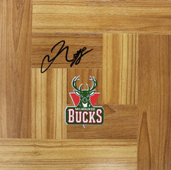 Larry Sanders Milwaukee Bucks Signed Autographed Basketball Floorboard