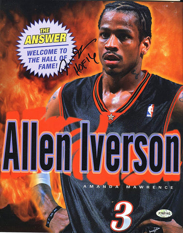 Allen Iverson Philadelphia 76ers Signed Autographed Hall of Fame Magazine AI COA