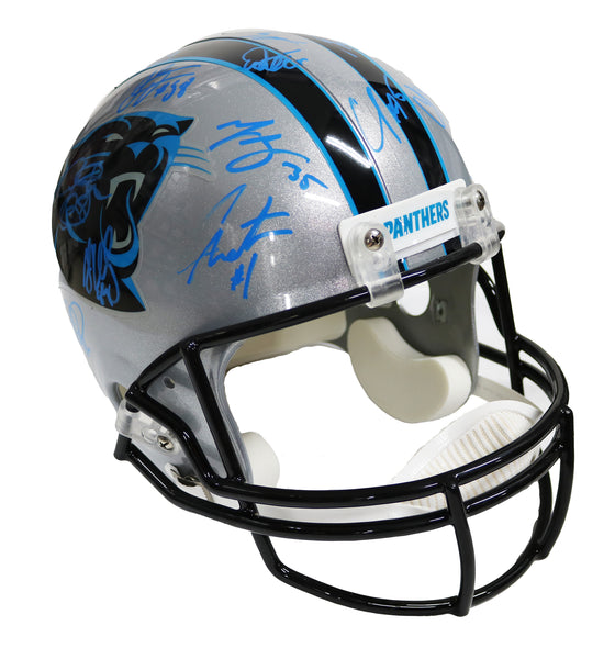 : Carolina Panthers NFL Helmet Shadowbox w/ Greg Olsen