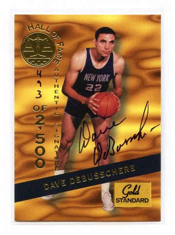 Dave DeBusschere New York Knicks Signed Autographed 1994 Signature Rookies Gold Standard Basketball Card Auto /2500